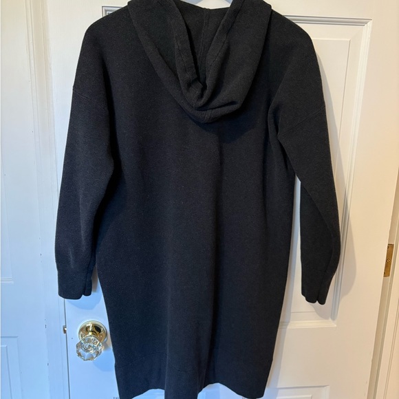 Madewell Size Medium Hoodie Sweater Dress Dark Grey - Picture 2 of 3